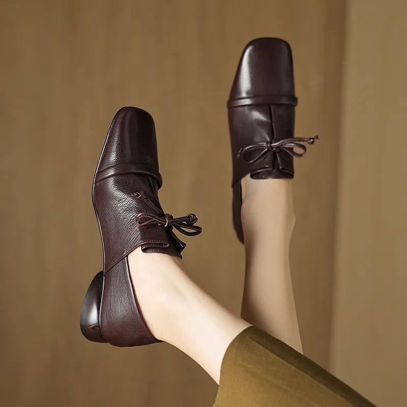 USS Shoes Elsi Women's Leather Square Toe Loafers