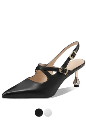 USS Shoes Herminia Women's Pointed Toe Leather Pumps