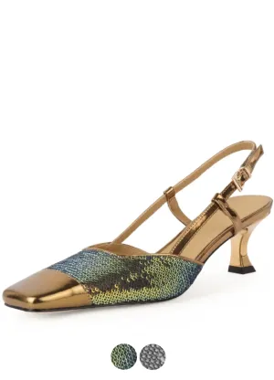 USS Shoes Maitee Women's Dress Slingback Square Toe Sandals