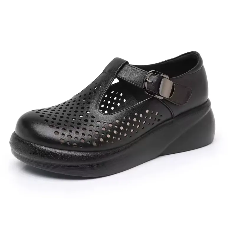 USS Shoes Melissa Women's Hollow Out Leather Platform Sandals