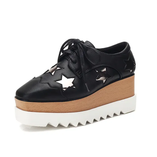 USS Shoes Merchan Women's Platform Patent Leather Shoes