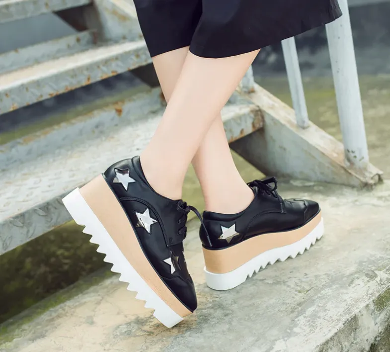 USS Shoes Merchan Women's Platform Patent Leather Shoes