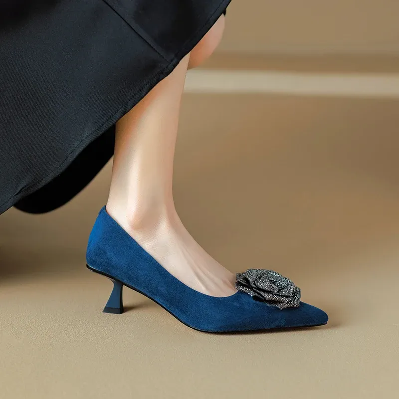 USS Shoes Milena Women's Leather Party Pointed Toe Pumps