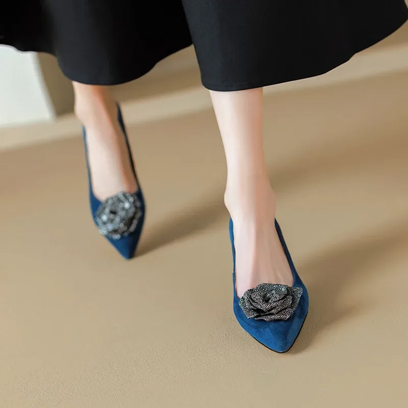 USS Shoes Milena Women's Leather Party Pointed Toe Pumps