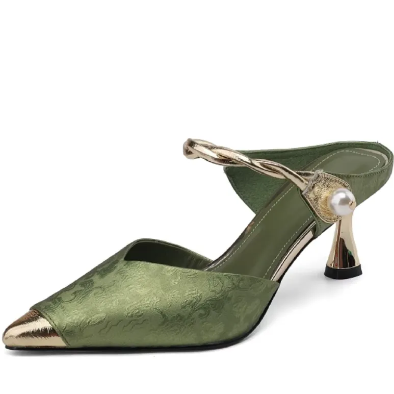 USS Shoes Mirabella Women's Wrapper Buckle Pearl Slingback Sandals