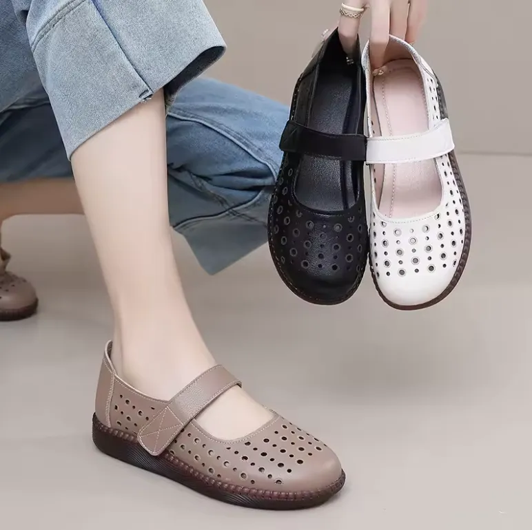 USS Shoes Olga Women's Leather Hook & Loop Sandals