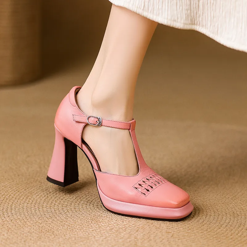 USS Shoes Rafaela Women's Leather Platform Sandals