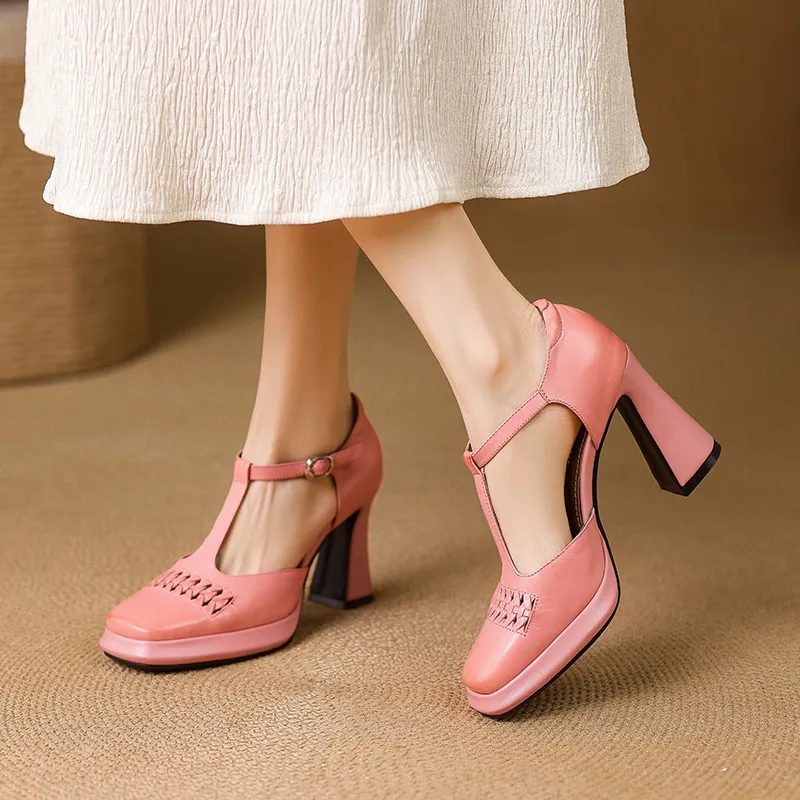 USS Shoes Rafaela Women's Leather Platform Sandals
