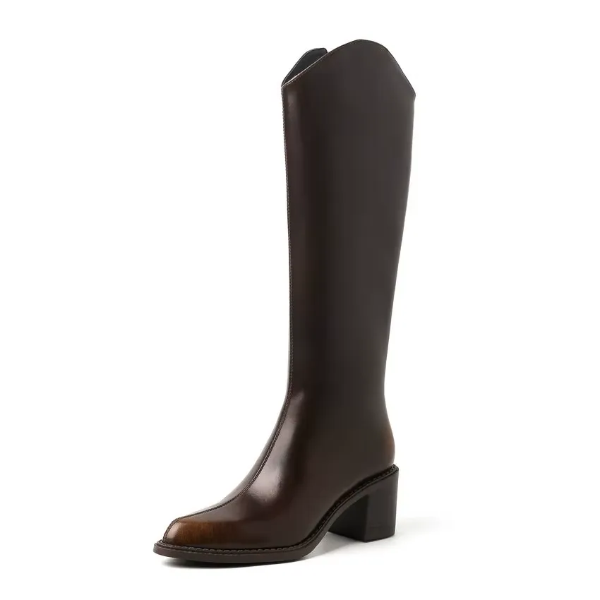 USS Shoes Raima Women's Knee-High Square Heel Boots