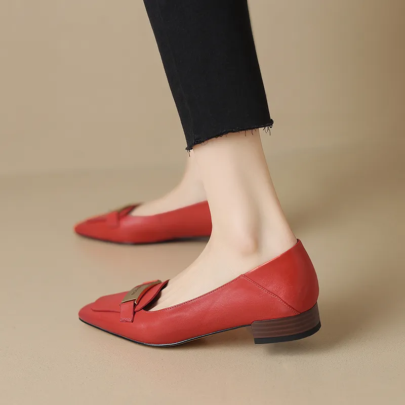 USS Shoes Ruddy Women's Leather Round Toe Flats