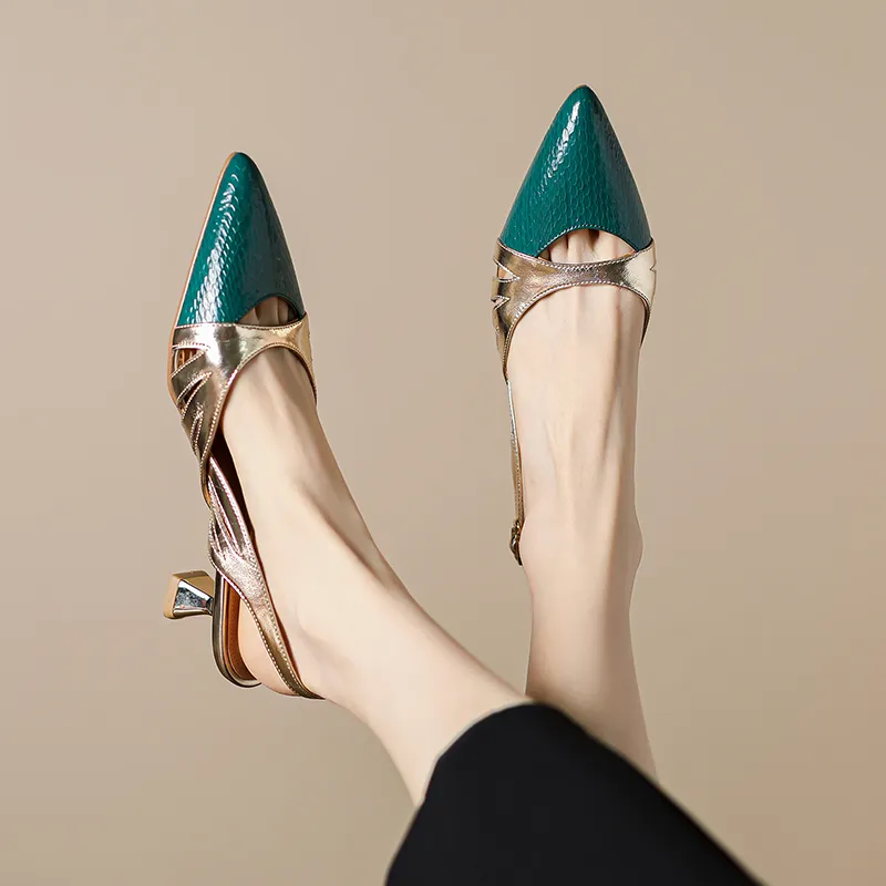 USS Shoes Rury Women's Leather Pointed Toe Sandals
