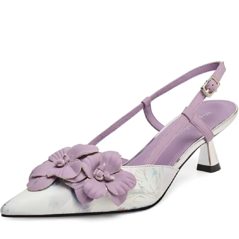 USS Shoes Tatiana Women's Flower Design Leather Sandals
