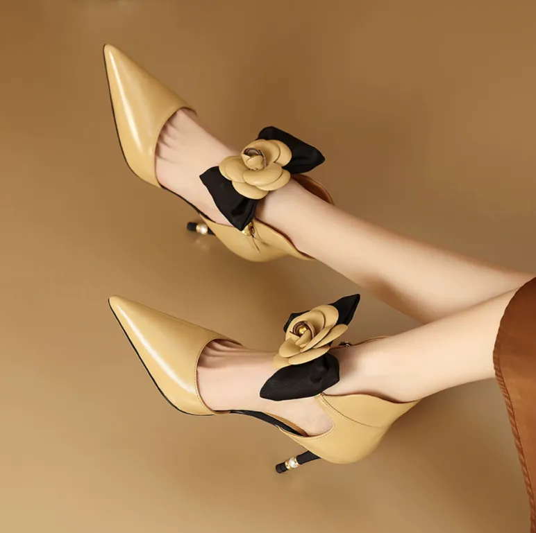 USS Shoes Zaira Women's Butterfly Bow Stiletto High Heels Pumps
