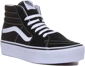 Vans Classic Sk8 Hi Platform In Black White For Women