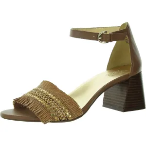 Vera-Vacay Womens Leather Ankle Strap Heels