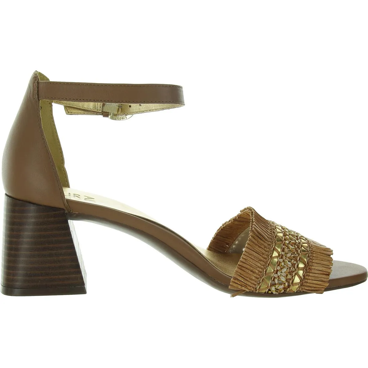 Vera-Vacay Womens Leather Ankle Strap Heels