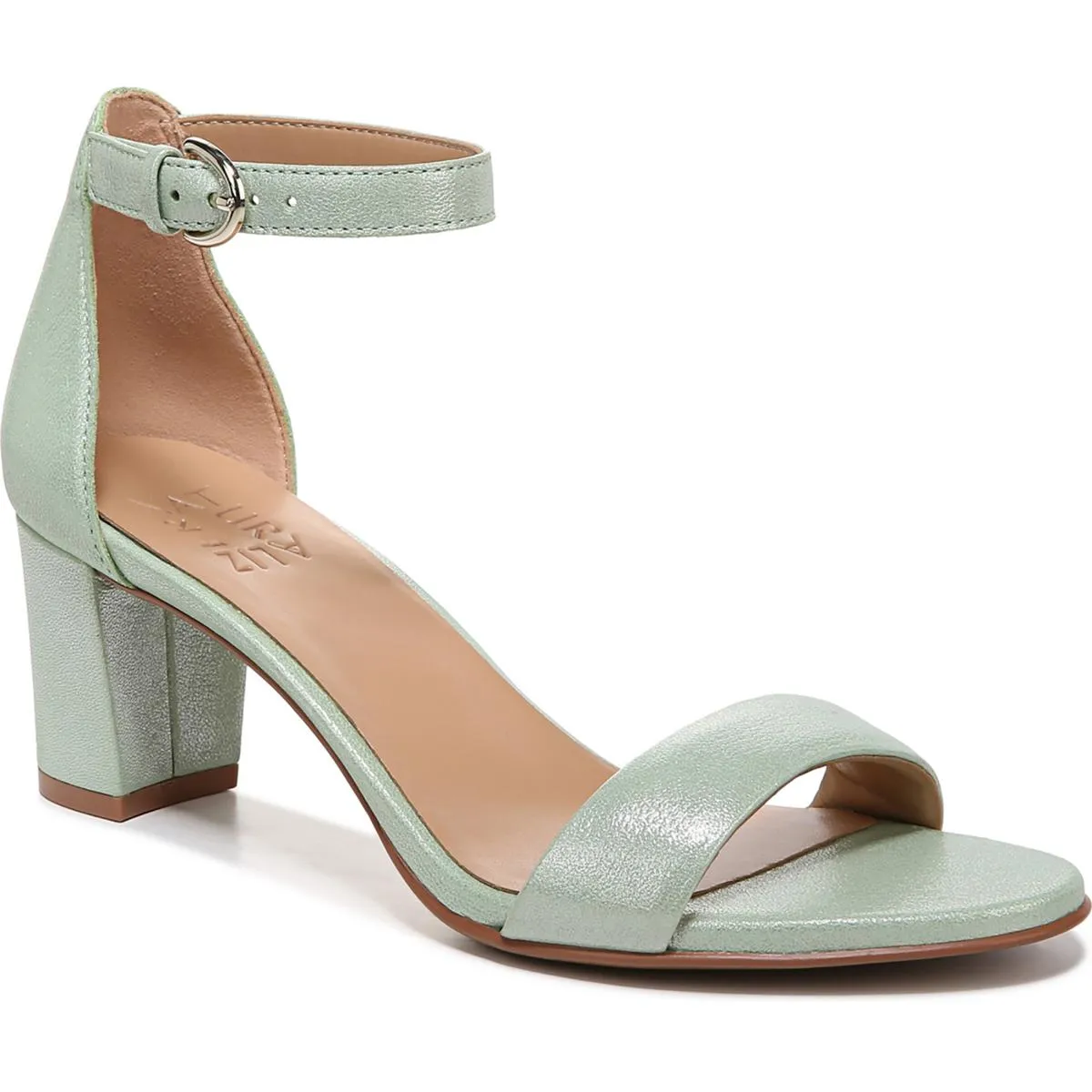 Vera Womens Buckle Ankle Strap Heel Sandals