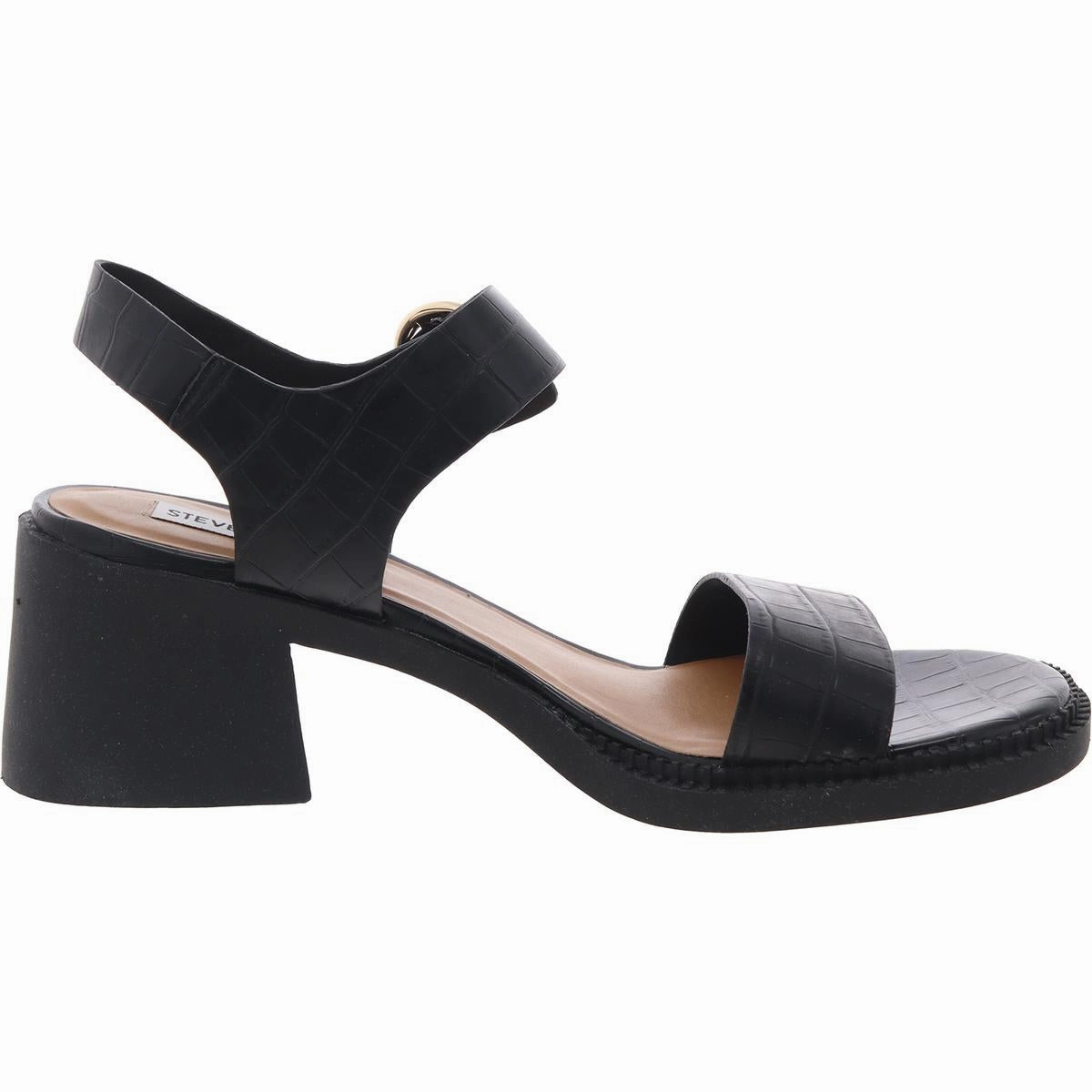 Vianna Womens Adjustable Faux Leather Block Heel
