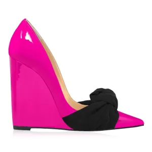VICKY FUCHSIA/BLACK PATENT