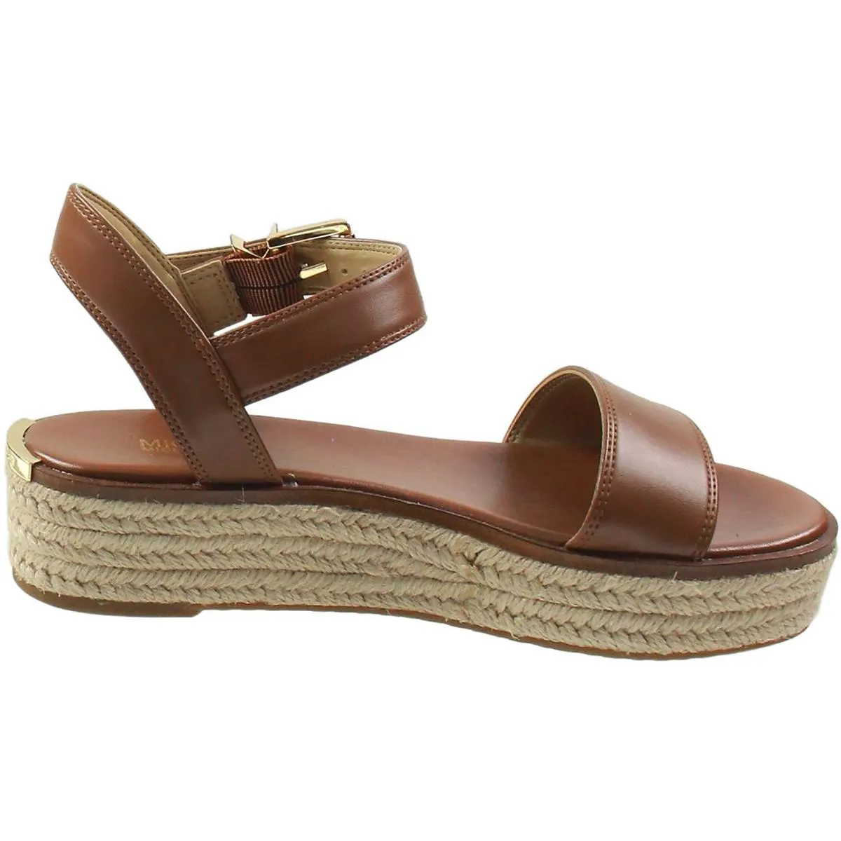 Vl23l Womens Buckle Leather Espadrilles