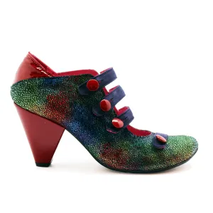 Voila - Blue Multi/Red Patent- last pairs 40 and 42