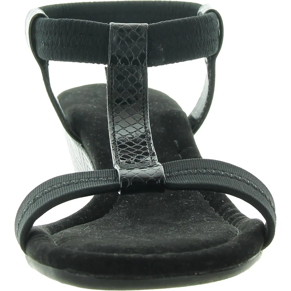 Voyage Womens Faux Leather T-Strap Slingback Sandals