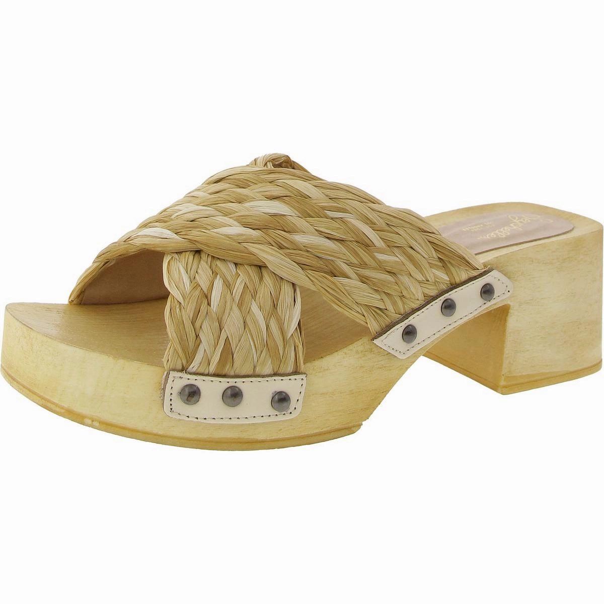Warm Waters Womens Criss-Cross Woven Slide Sandals