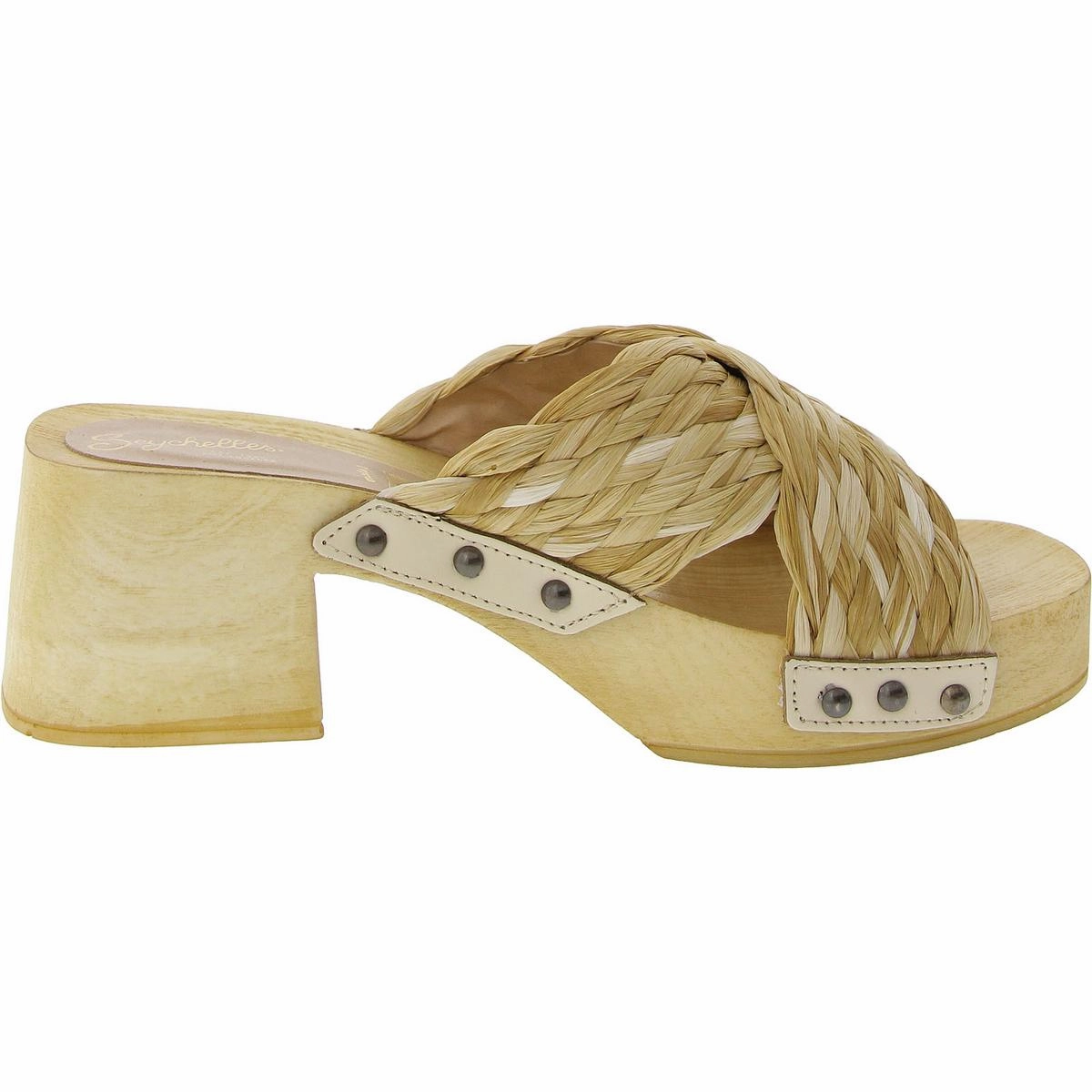 Warm Waters Womens Criss-Cross Woven Slide Sandals