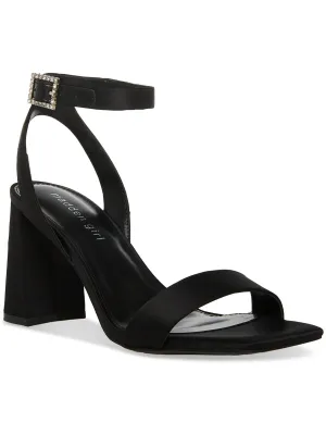 Winnii Womens Satin Block Heel