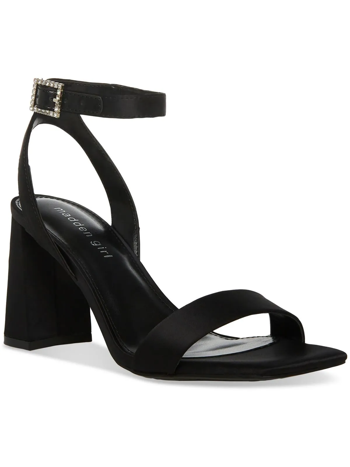 Winnii Womens Satin Block Heel
