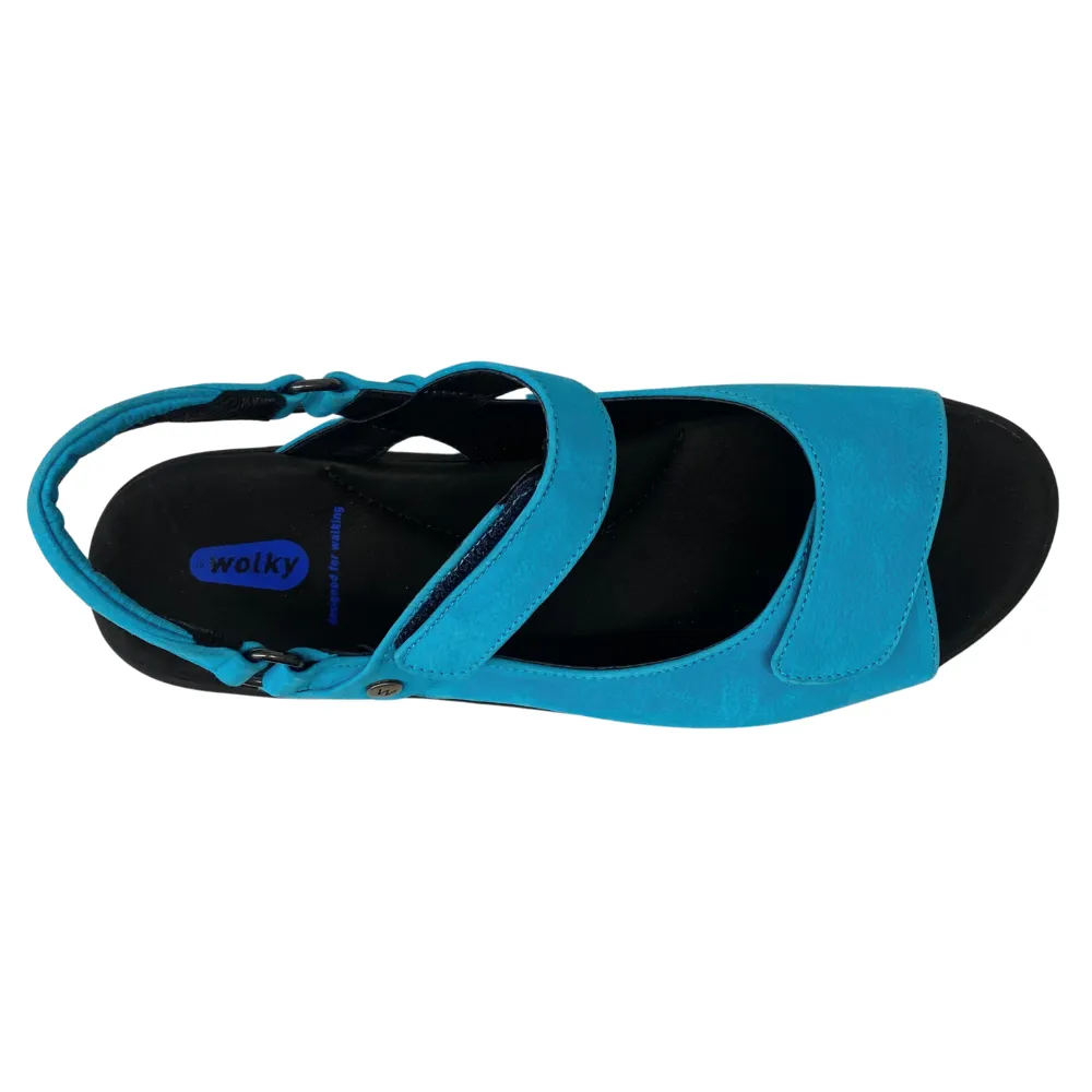 Wolky Pichu Turquoise Nubuck Sandal (Women's)