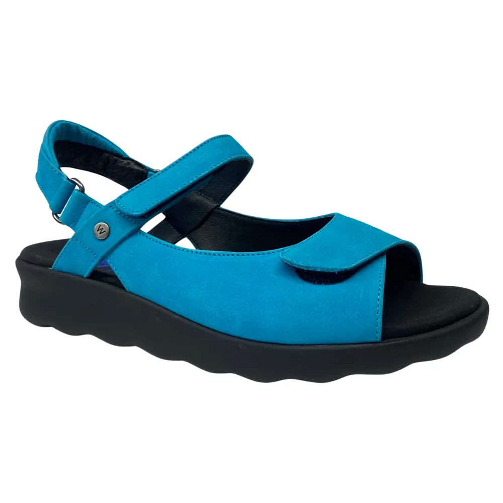 Wolky Pichu Turquoise Nubuck Sandal (Women's)