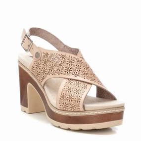 Women's Refresh Heeled Sandals In Beige