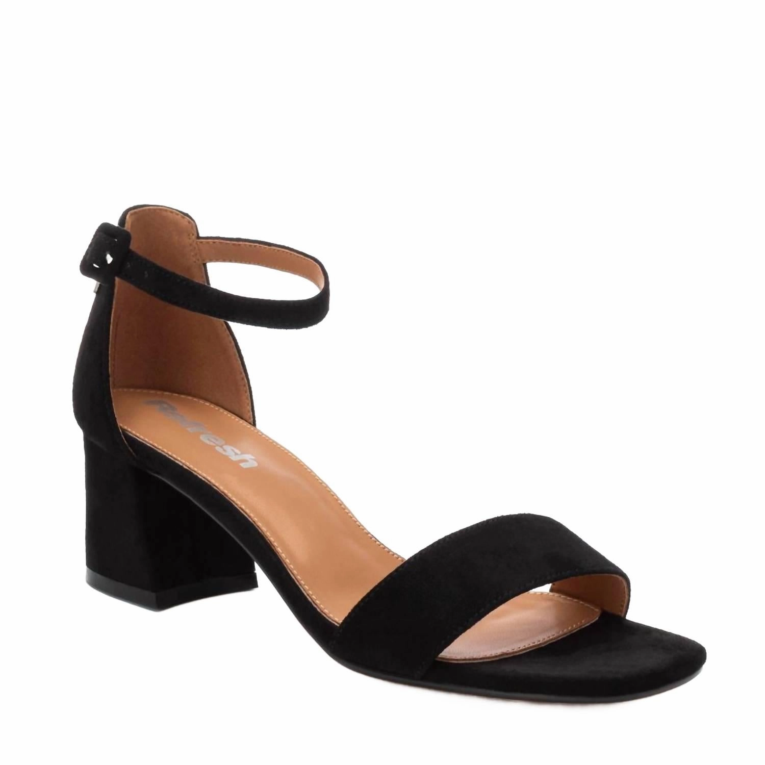 Women's Refresh Heeled Sandals In Black