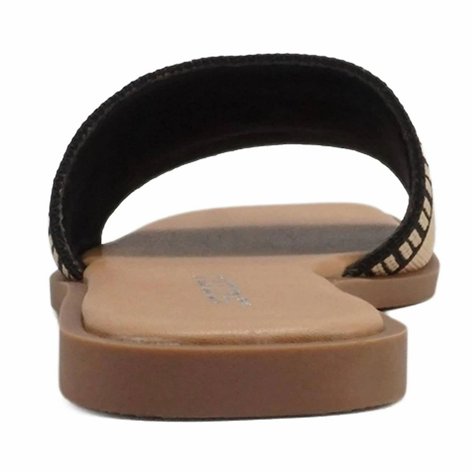 Women's St Barts Slide In Beige/black