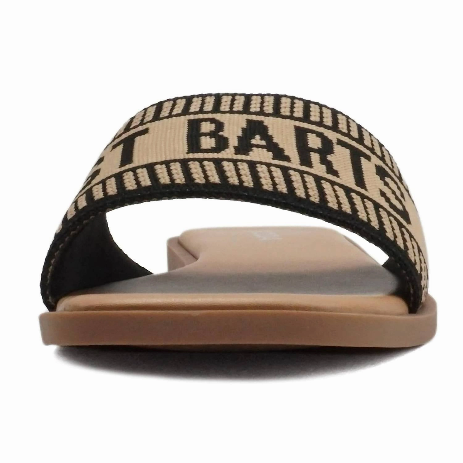 Women's St Barts Slide In Beige/black