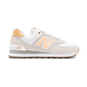 Women's 574 Timberwolf/Alpha Orange