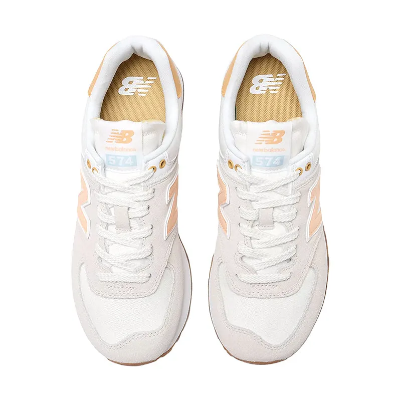Women's 574 Timberwolf/Alpha Orange