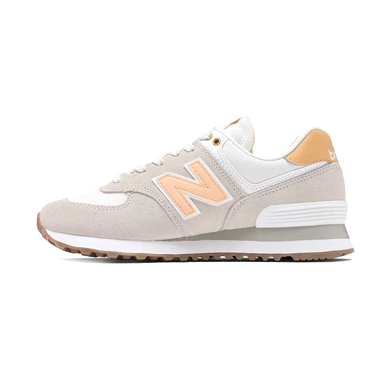 Women's 574 Timberwolf/Alpha Orange