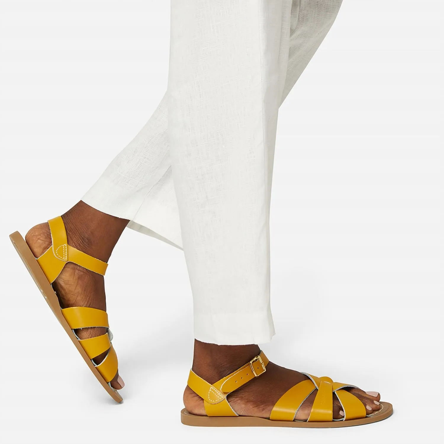 Women's Adult To Infant Original Flat Sandals In Mustard
