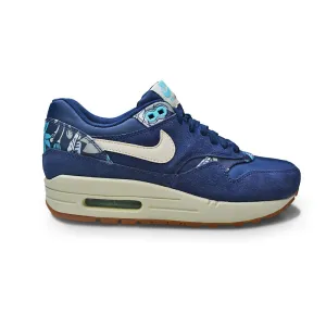 Womens Air Max 1 PRINT - 528898 401 -  MID NAVY/ SL-MID NAVY-TD MARINE