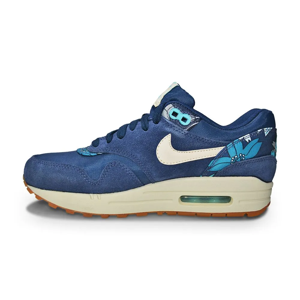 Womens Air Max 1 PRINT - 528898 401 -  MID NAVY/ SL-MID NAVY-TD MARINE