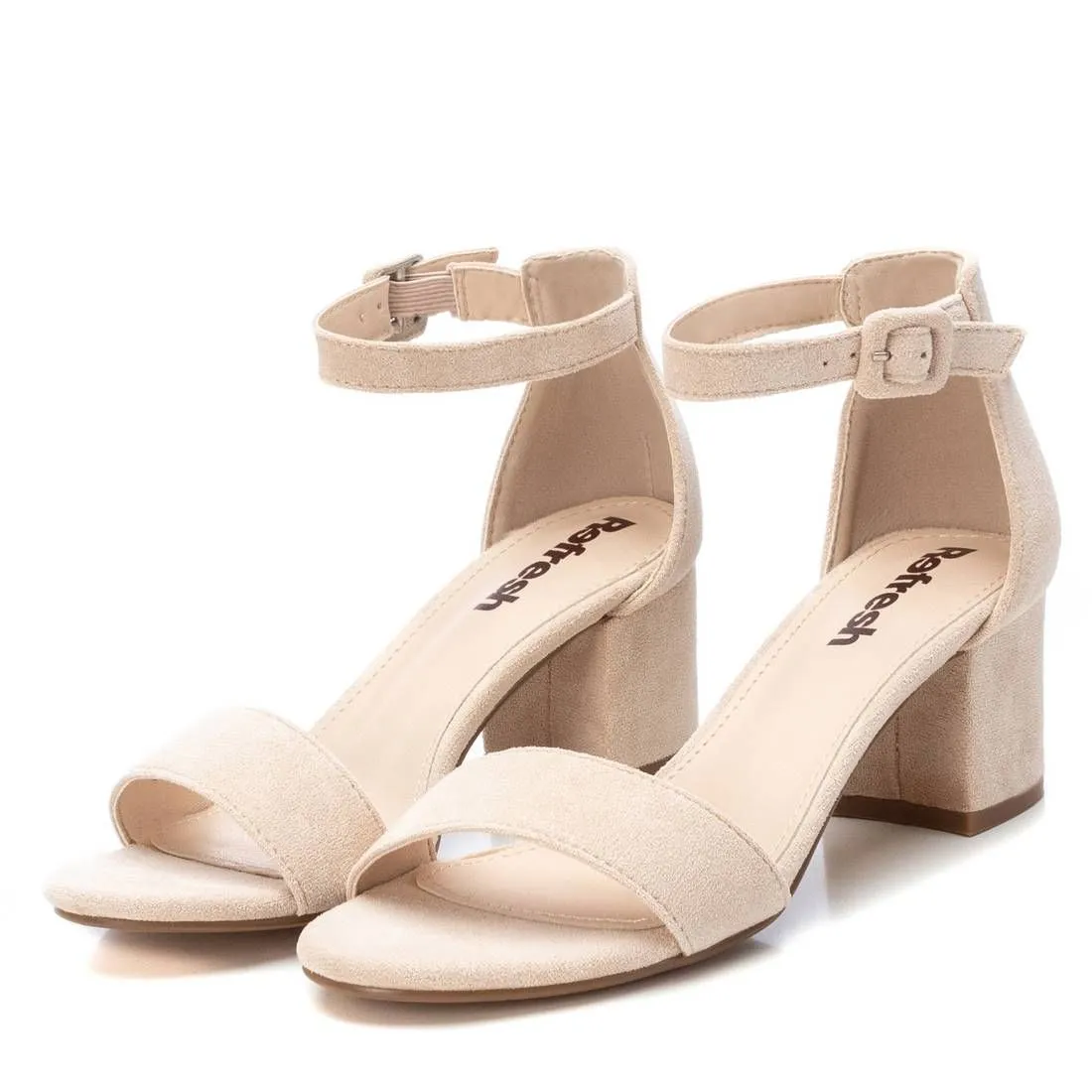Women's Block Heel Suede Sandals BG By XTI