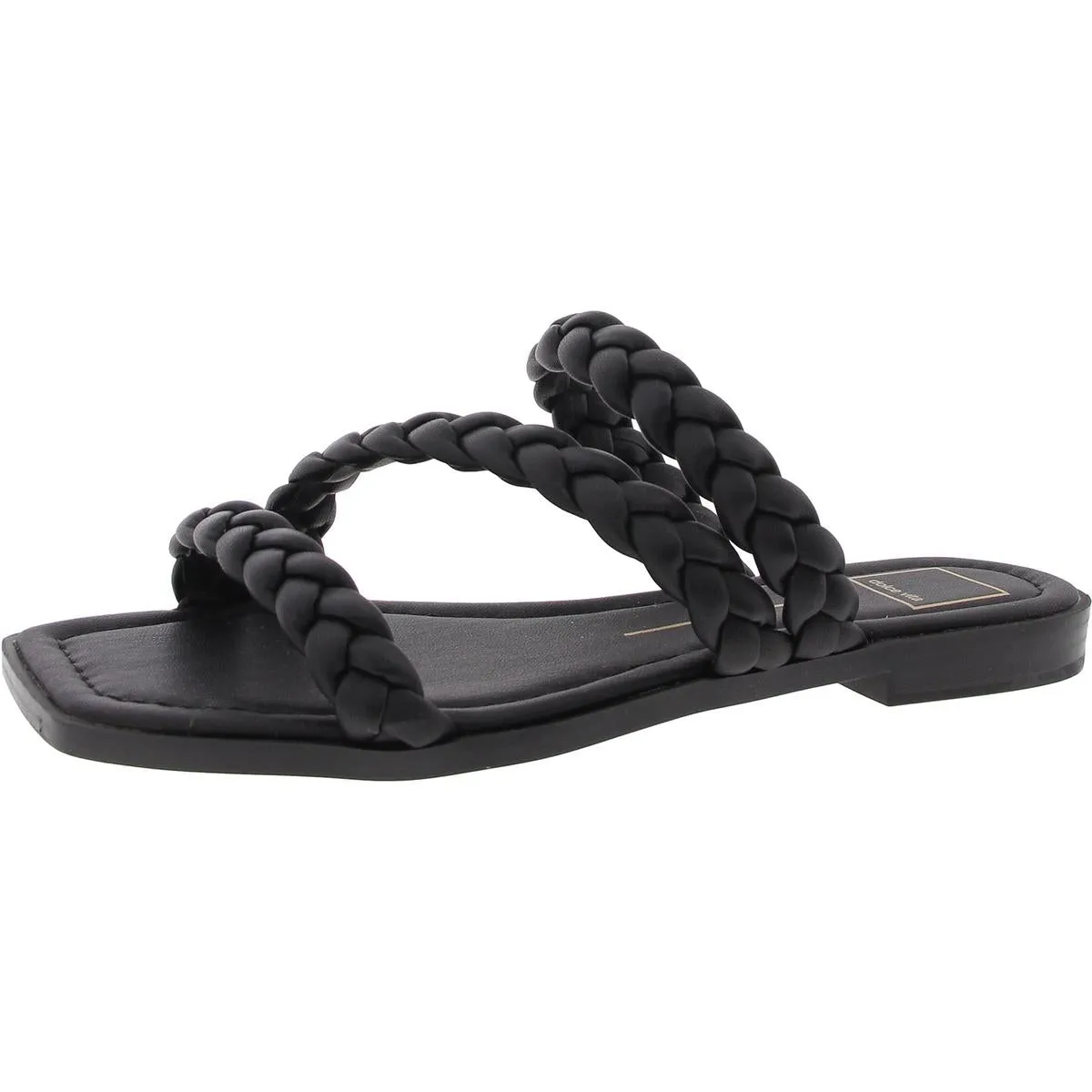 Womens Braided Manmade Slide Sandals