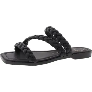 Womens Braided Manmade Slide Sandals