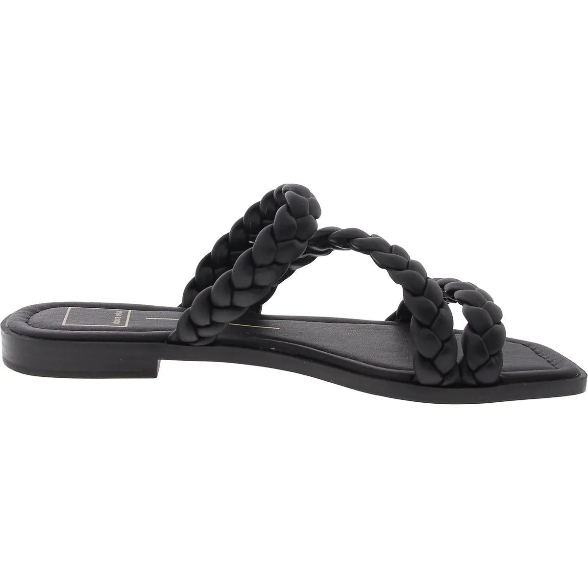 Womens Braided Manmade Slide Sandals