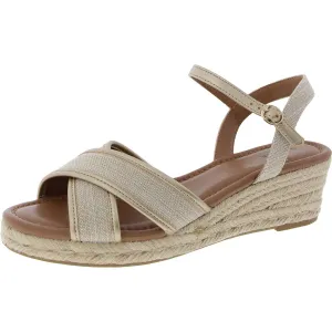 Womens Buckle Manmade Platform Sandals