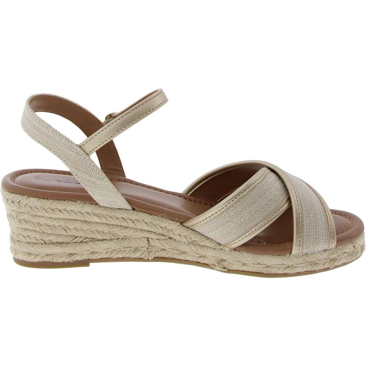Womens Buckle Manmade Platform Sandals