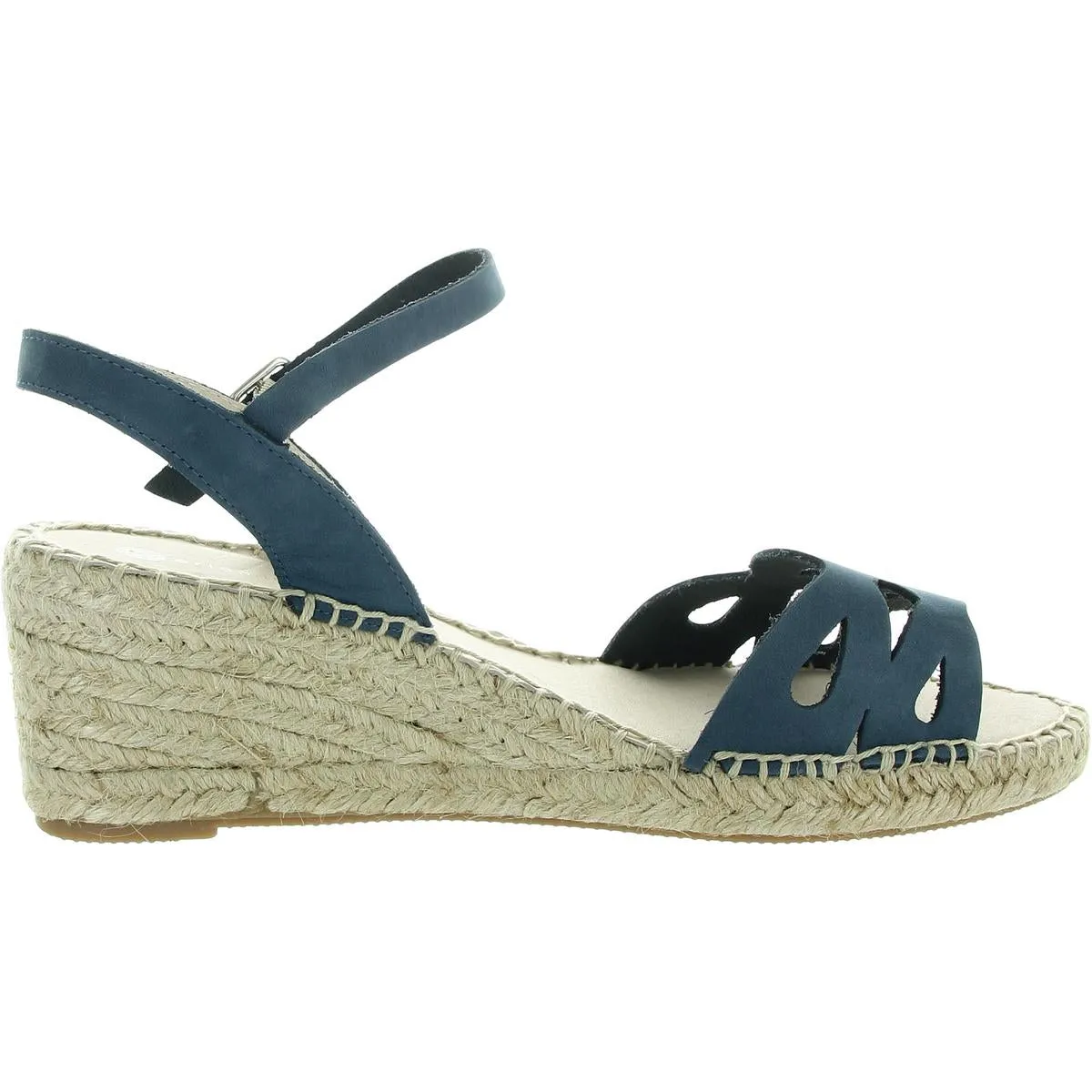 Womens Buckle Nubuck Espadrilles
