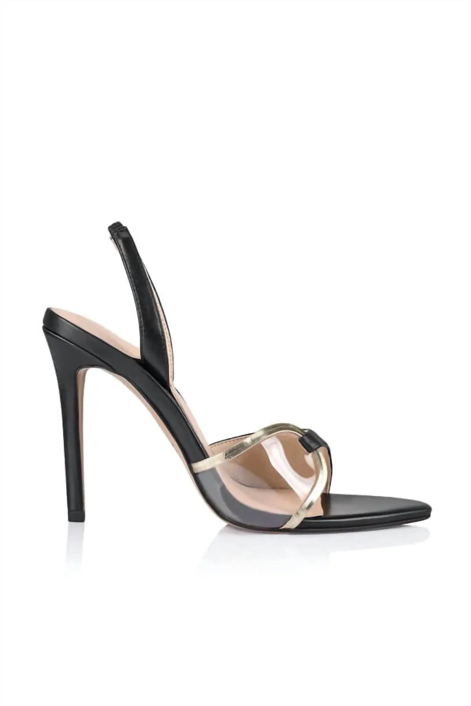 Women's Caitlin Heel In Black Kid Leather